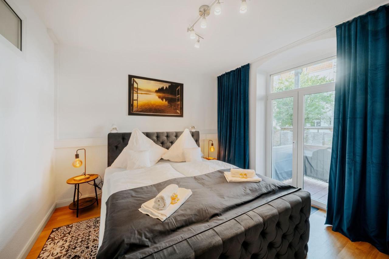 Blissplace 3 Zi Premium Apartment Nahe Getec Arena Mit Kingsize Betten Und Balkon Магдебург Екстериор снимка